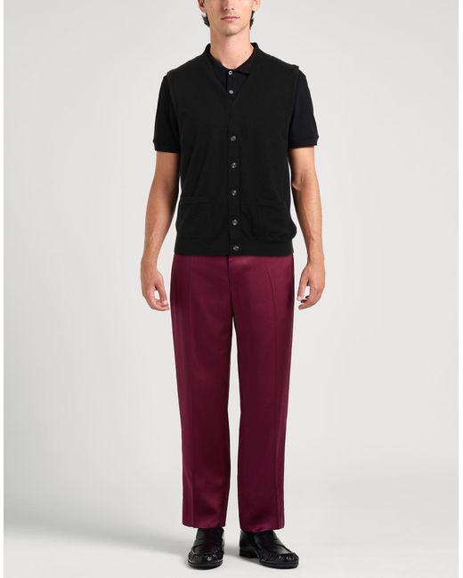Alpha Studio Black Cardigan Merino Wool for men