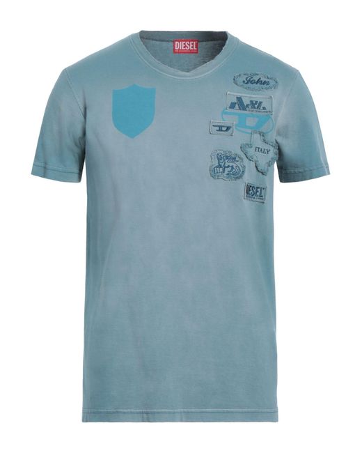 DIESEL Blue T-shirt for men