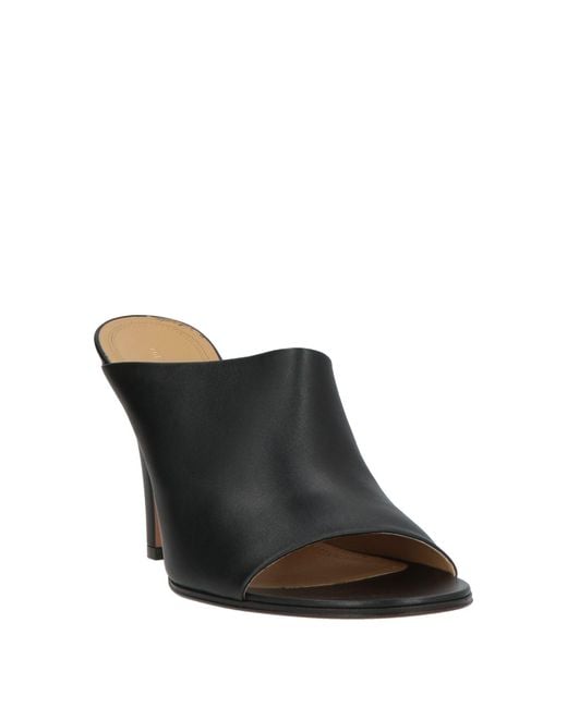 The Row Black Sandals Leather