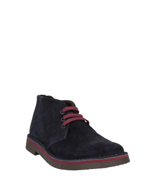 CafeNoir Blue Midnight Ankle Boots Leather for men