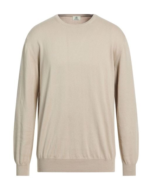 Luigi Borrelli Napoli White Sweater Cotton for men