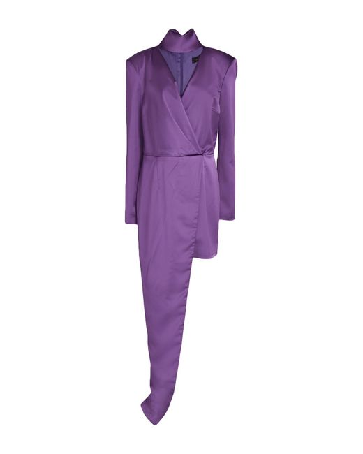 MATILDE COUTURE Purple Mini Dress Polyester, Elastane
