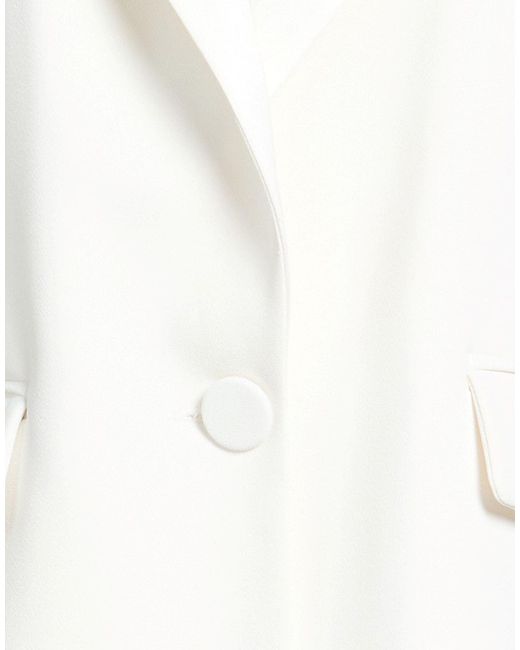 Pinko White Blazer Polyester, Elastane
