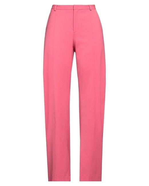 Ssheena Pink Pants Polyethylene, Virgin Wool, Elastane