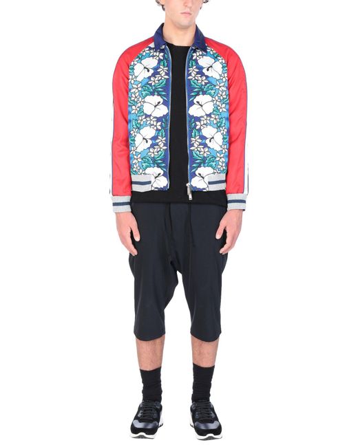 DSquared² Red Jacket Viscose, Cotton, Polyester, Polyamide, Elastane for men