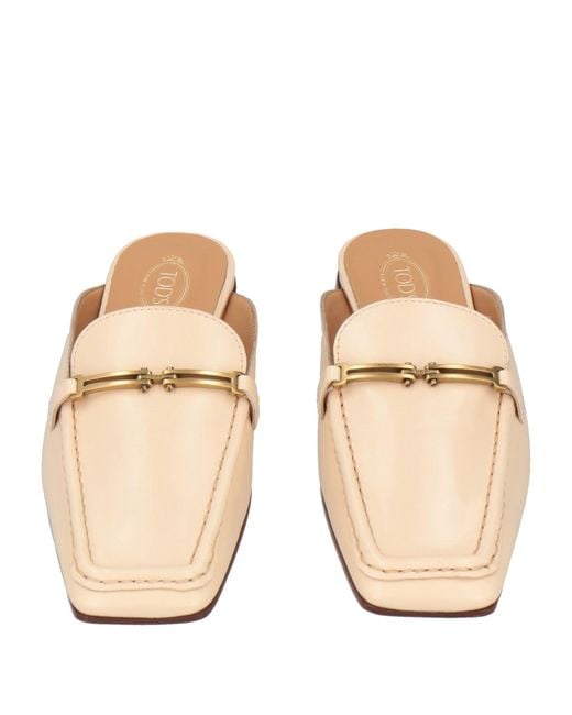 Tod's Natural Blush Mules & Clogs Leather
