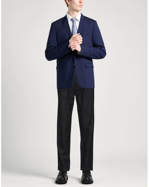 Emporio Armani Blue Midnight Pants Cotton, Elastane for men