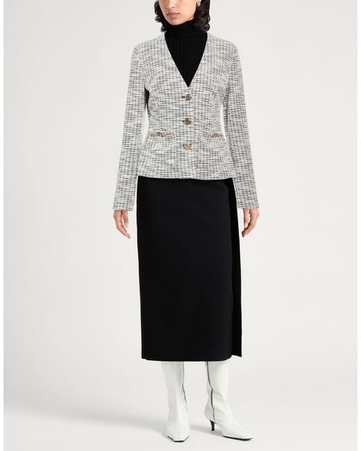 Liu Jo Gray Jacket Polyester, Cotton, Elastane