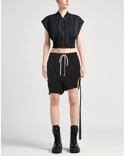 Rick Owens Black Shorts & Bermuda Shorts Cotton