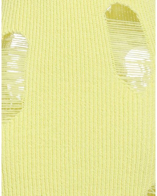 Pinko Yellow Midi Dress Cotton, Polyester