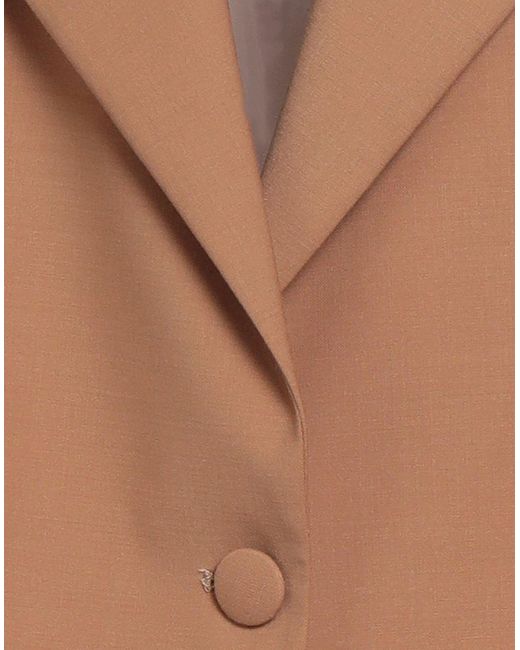 Nineminutes Brown Blazer Polyester, Wool, Elastane, Viscose