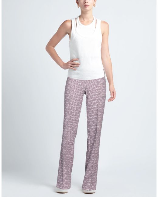 Elisabetta Franchi Purple Mauve Pants Viscose, Elastane