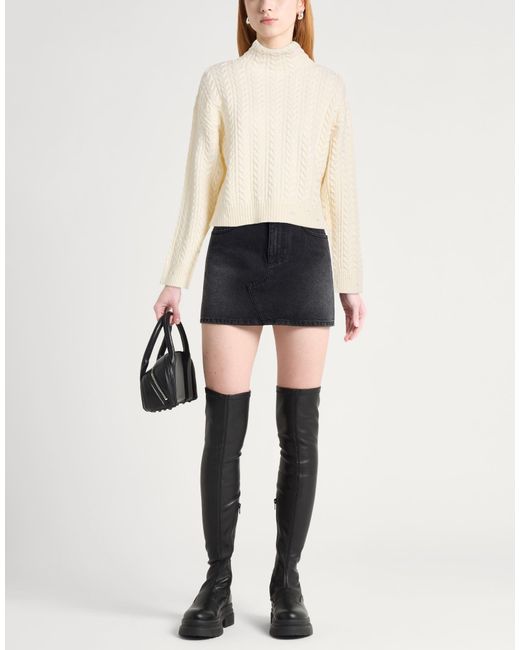 Laneus White Turtleneck Geelong Wool