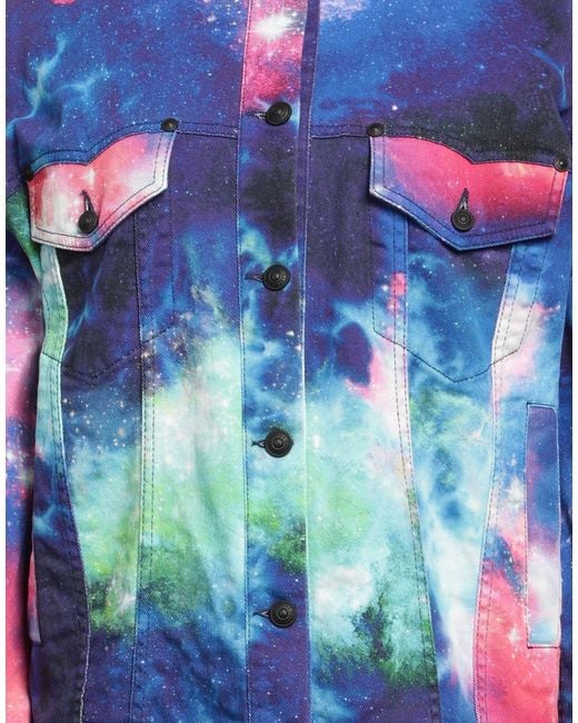 Versace Jeans Couture Blue Denim Outerwear Cotton, Elastane
