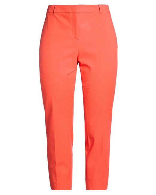 Via Masini 80 Red Pants Cotton, Elastane