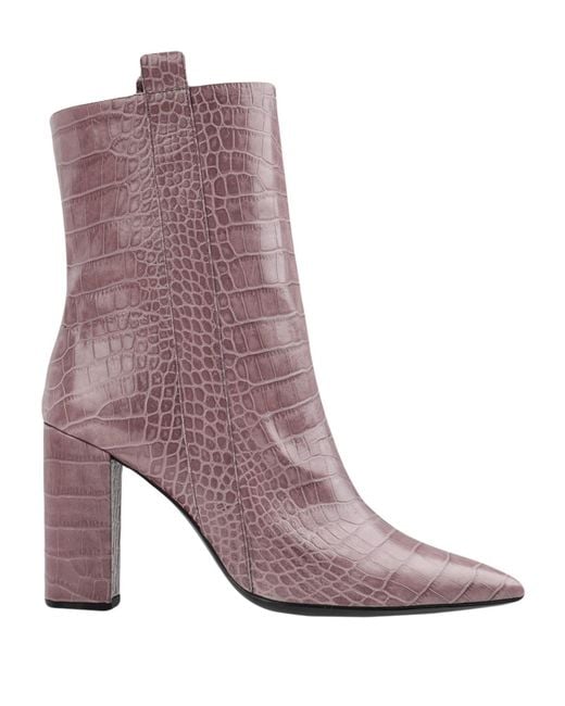 Bruno Premi Purple Ankle Boots Cow Leather