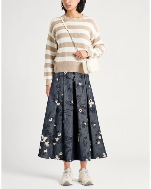 Eleventy Blue Denim Skirt