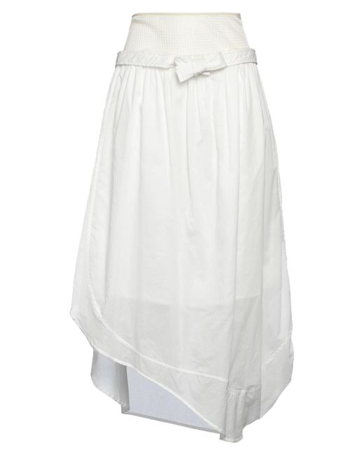 Malloni White Midi Skirt