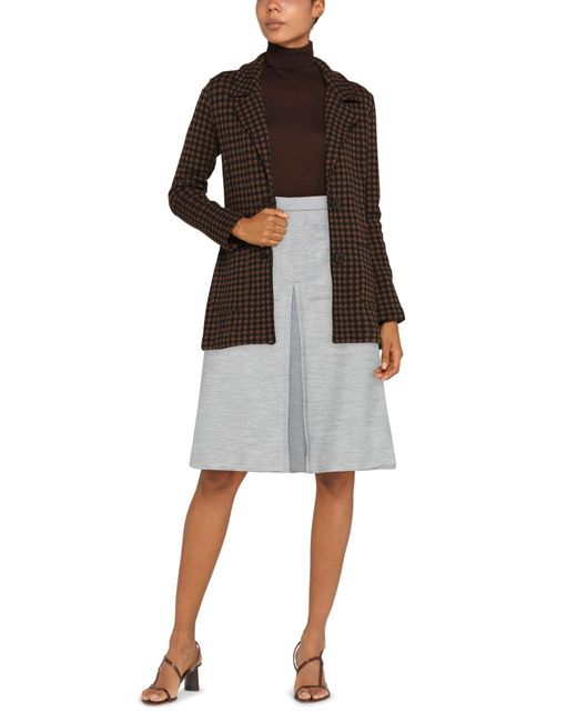 Burberry Gray Midi Skirt