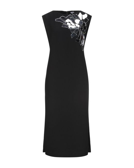 Loewe Black Midi Dress Polyester, Polyurethane