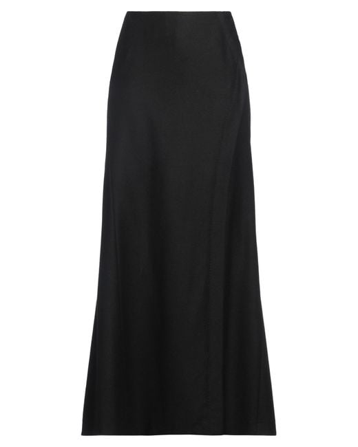 Alberta Ferretti Black Maxi Skirt Virgin Wool, Elastane