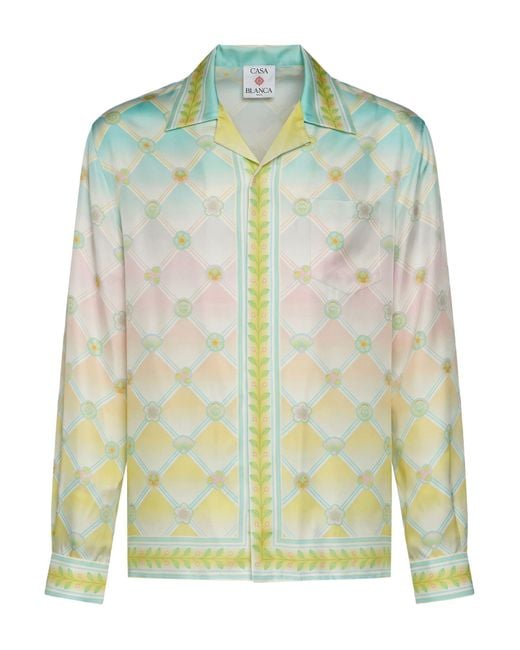 Casablanca Green Shirt Silk for men
