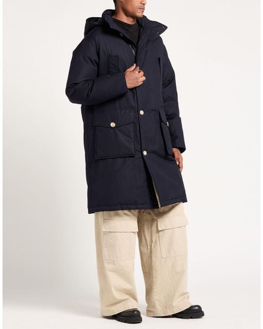Woolrich Blue Puffer Cotton for men