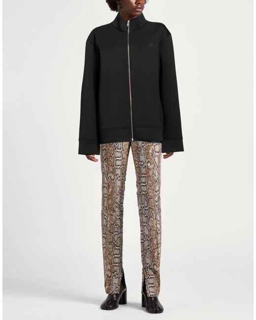 Karl Lagerfeld Black Sweatshirt Polyester, Viscose, Elastane