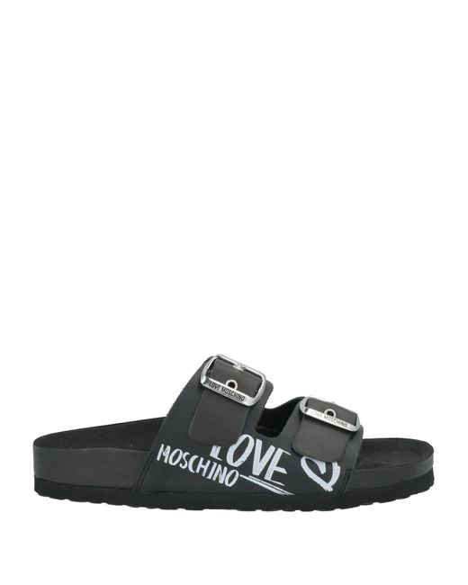 Love Moschino Black Sandale
