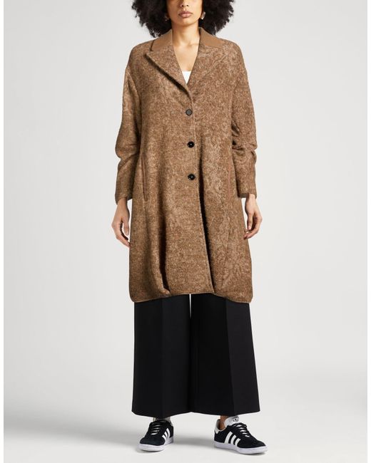 High Brown Coat Cotton, Polyester, Acrylic, Alpaca Wool, Virgin Wool