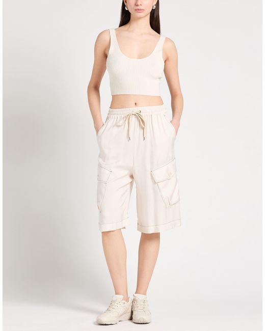Pinko Natural Shorts & Bermuda Shorts Viscose, Polyester