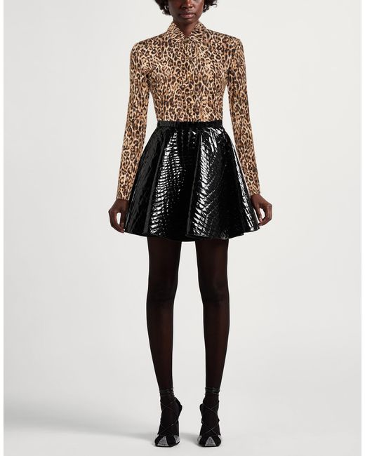 Just Cavalli Brown Shirt Viscose, Elastane