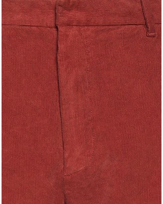 Brooksfield Red Pants Cotton for men