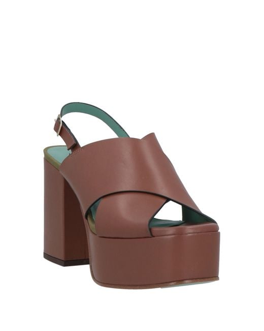 Paola D'arcano Brown Sandals