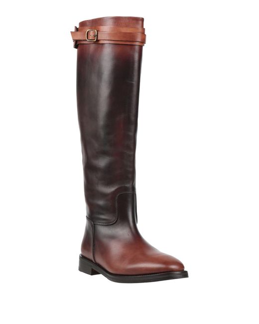 Eleventy Brown Boot Leather
