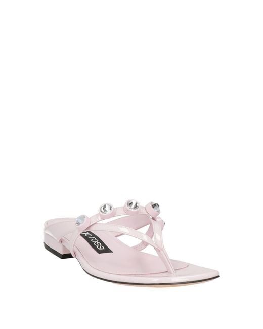 Sergio Rossi White Thong Sandal
