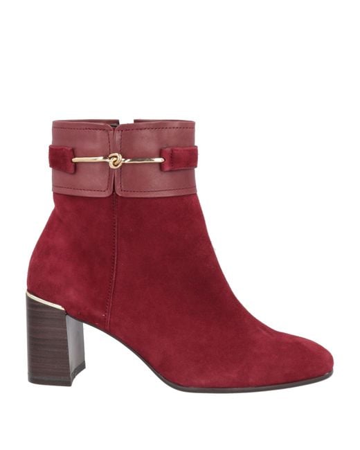 Albano Red Ankle Boots
