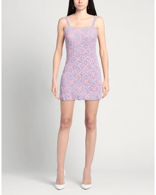 CROCHÈ Purple Mini Dress