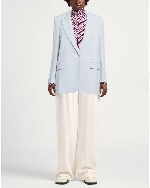 Patrizia Pepe Blue Blazer Polyester, Elastane