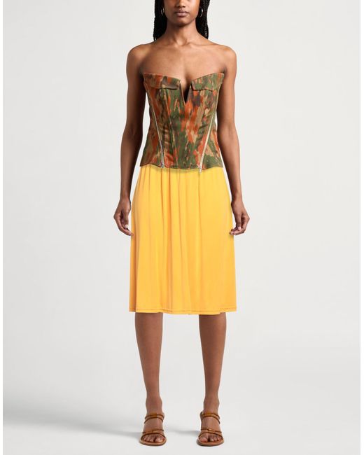 Minimum Yellow Midi Skirt