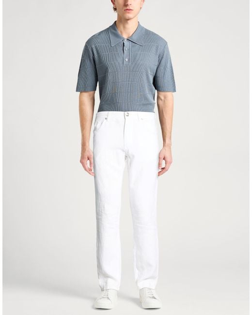 120% Lino White Pants Linen for men