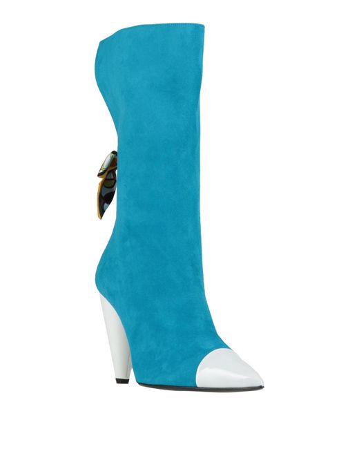 Emilio Pucci Blue Boot Leather