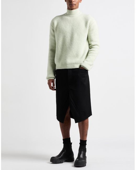 Rick Owens Black Midi Skirt Wool for men