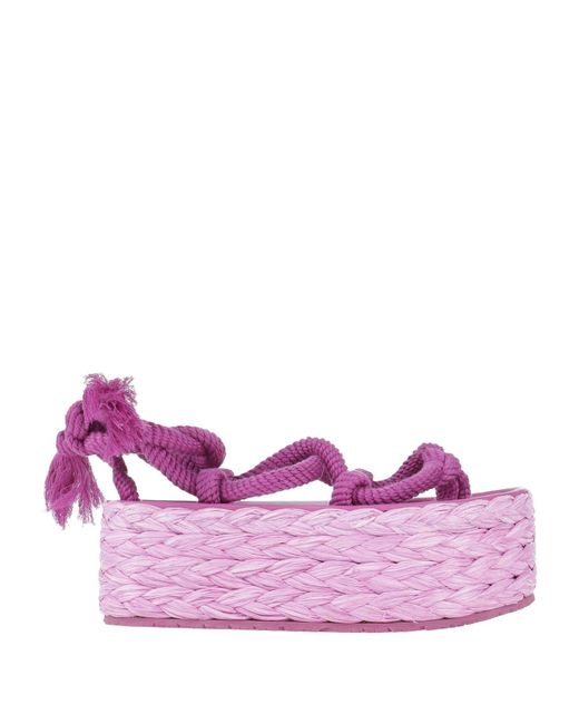 Isabel Marant Purple Elif Platform Espadrille Sandals