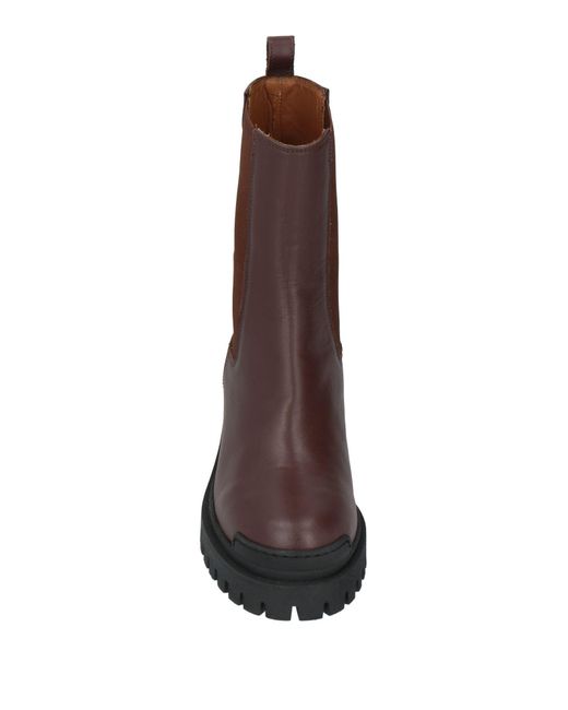 Ennequadro Brown Ankle Boots Calfskin
