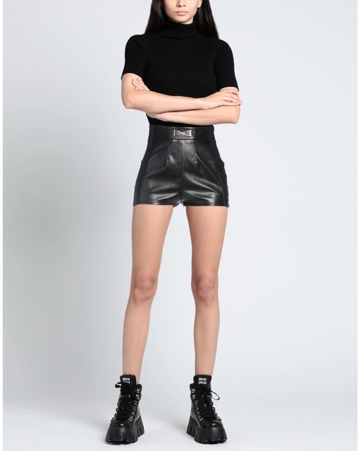 Elisabetta Franchi Black Shorts & Bermuda Shorts Polyester