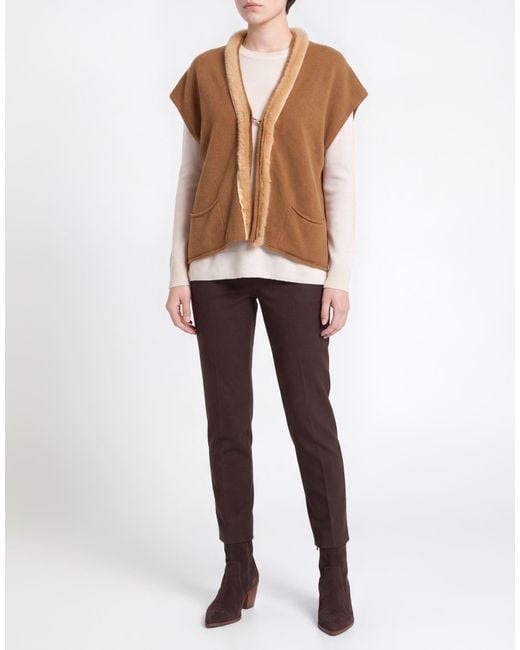 Souvenir Clubbing Brown Camel Cardigan Viscose, Polyester, Polyamide