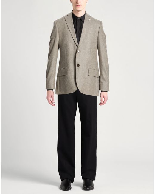L.b.m. 1911 Gray Blazer Wool for men