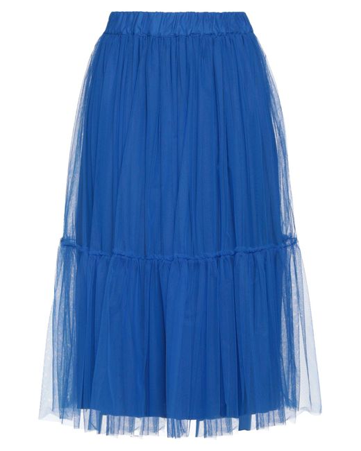 Shirtaporter Blue Midi Skirt