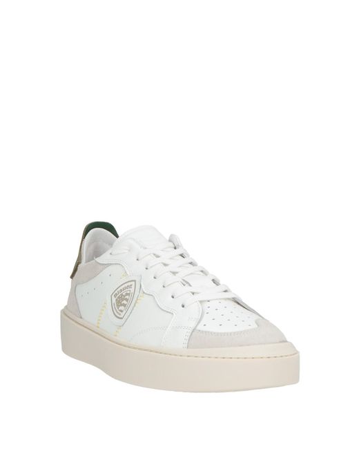 Blauer White Sneakers Leather for men